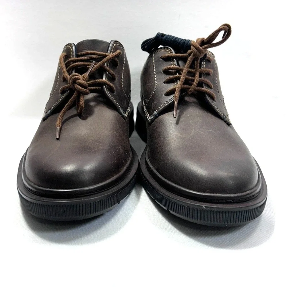 Clarks Burchill Derby Bees Wax‎ Leather Men's Brown US 7M